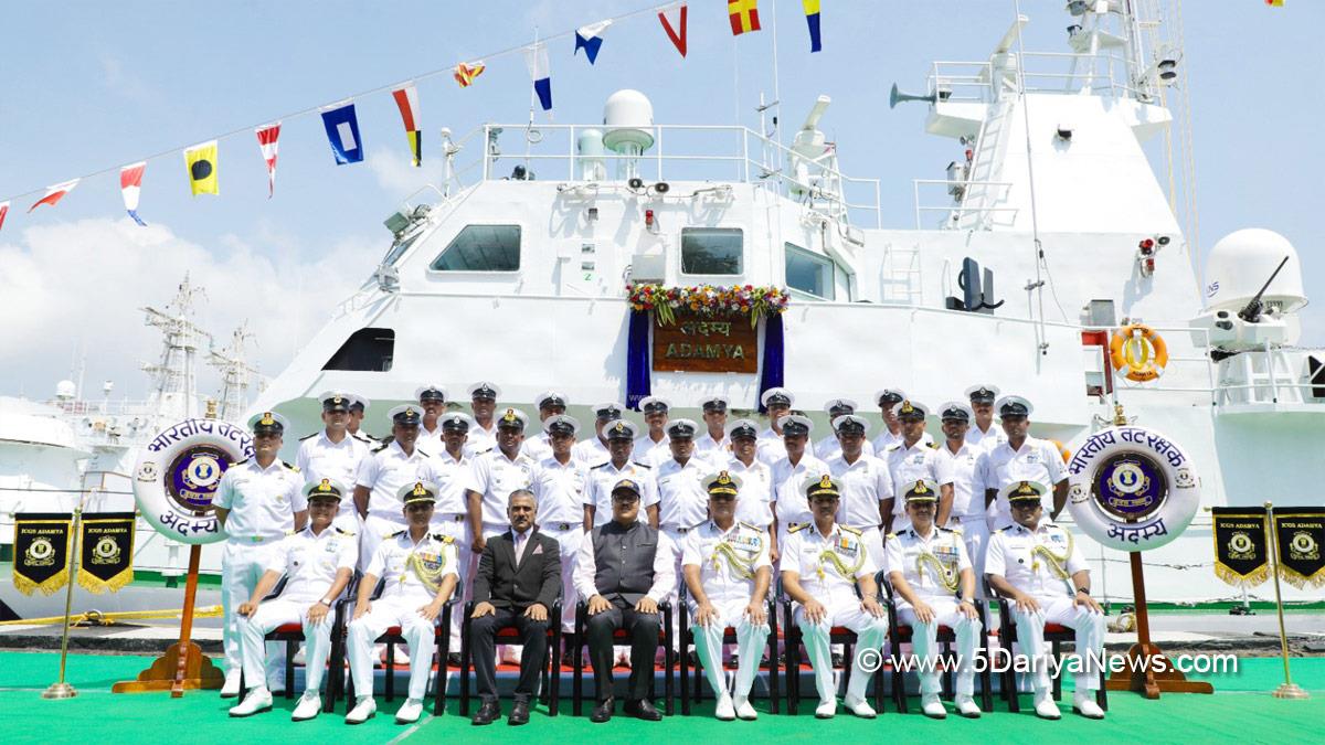 Military, Indian Coast Guard Ship, ICGS, ICGS Adamya, Goa Shipyard Limited, Paradip Port, Odisha