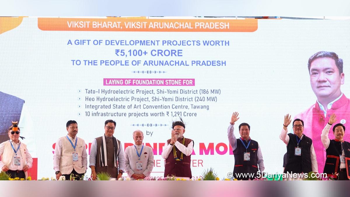Narendra Modi, Modi, BJP, Bharatiya Janata Party, Prime Minister of India, Prime Minister, Narendra Damodardas Modi, Kiren Rijiju, Pema Khandu, Itanagar, Arunachal Pradesh, Chief Minister of Arunachal Pradesh