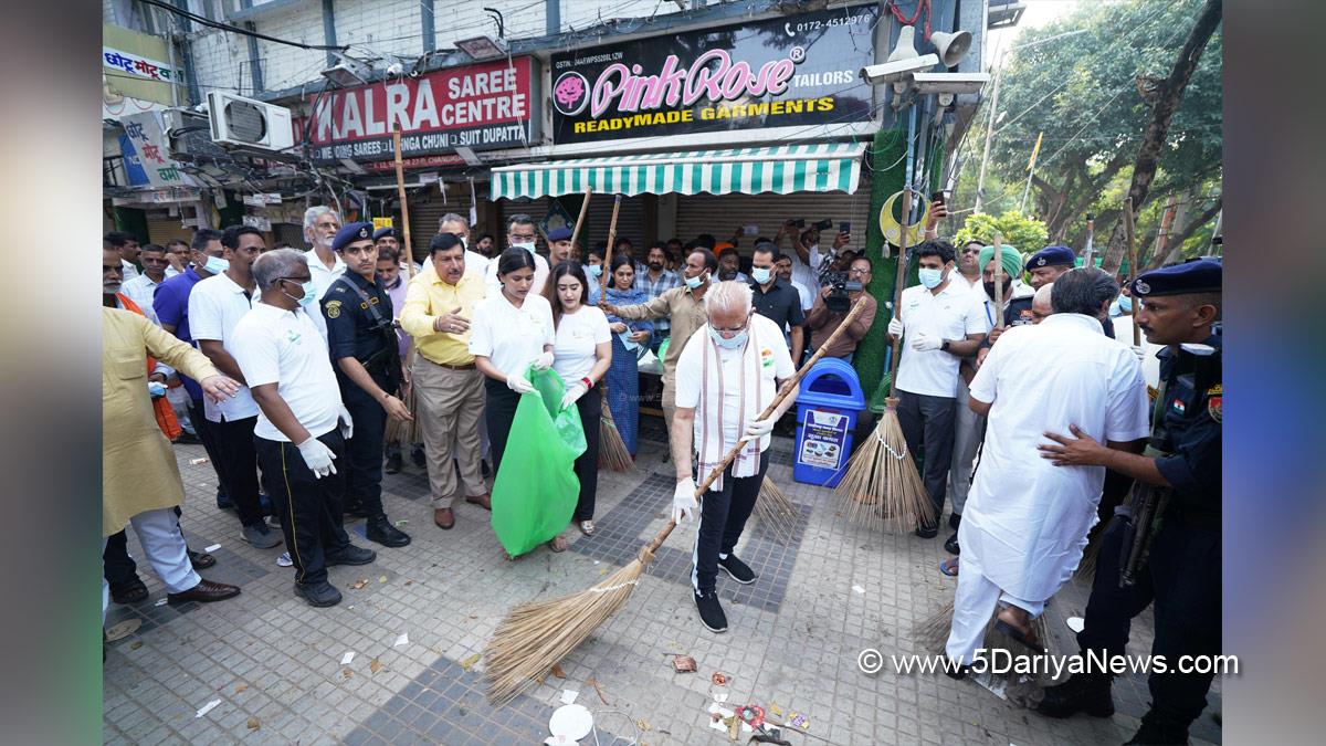 Manohar Lal Khattar, Union Minister of Power and Minister of Housing and Urban Affairs, Ministry of Power and Minister of Housing and Urban Affairs, BJP, Bharatiya Janata Party, Swachhata Hi Seva 