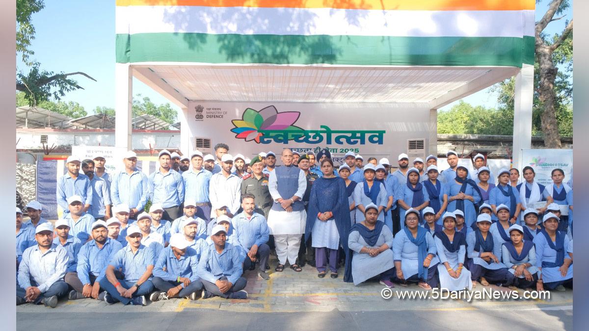 Rajnath Singh, Union Defence Minister, Defence Minister of India, BJP, Bharatiya Janata Party, Military, General Anil Chauhan, General Upendra Dwivedi, Air Chief Marshal AP Singh, Swachhotsav 2025, Swachhata Hi Seva