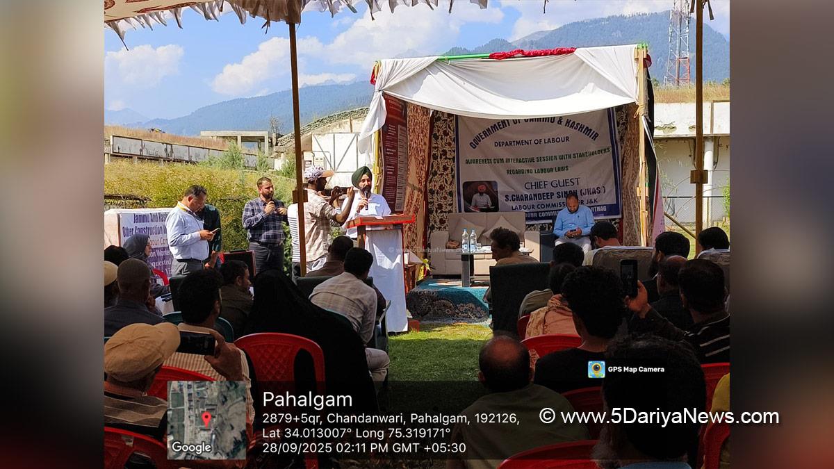 Charandeep Singh, Labour Commissioner JK, Kashmir, Jammu And Kashmir, Jammu
