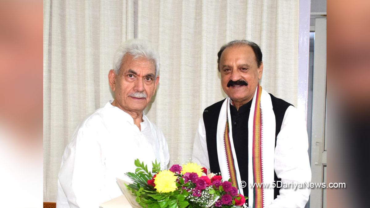 Manoj Sinha, Lieutenant Governor JK, Raj Bhavan, Jammu, Srinagar, Kashmir, Jammu And Kashmir, Surjit Singh Slathia