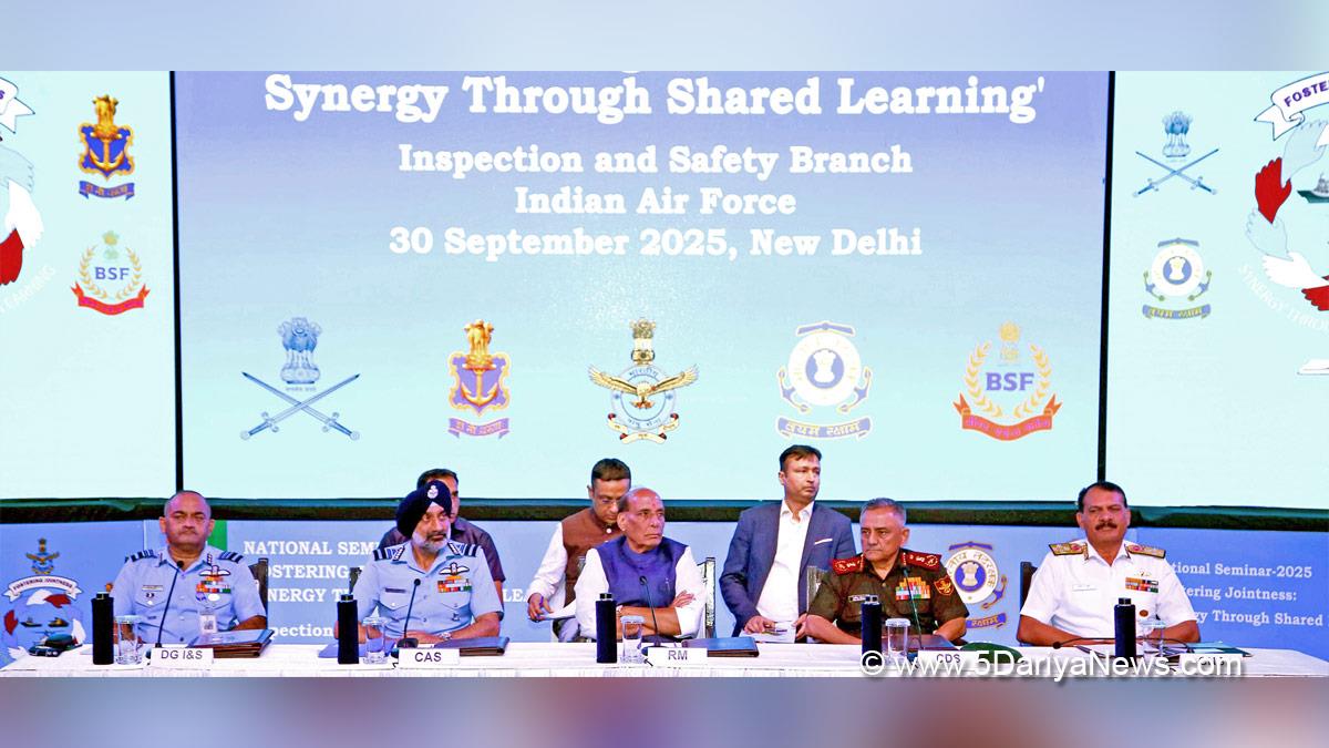 Rajnath Singh, Union Defence Minister, Defence Minister of India, BJP, Bharatiya Janata Party, Military, Indian Air Force, IAF, General Anil Chauhan, General Anil Chauhan, Admiral Dinesh K Tripathi, Air Chief Marshal AP Singh