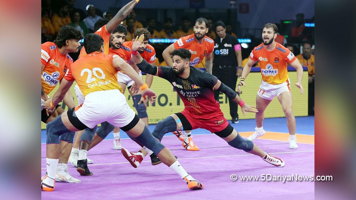 Sports News, Kabaddi, Pro Kabaddi League, PKL, Sandeep Kumar, Gujarat Giants, U Mumbai, SDAT Multi Purpose Indoor Stadium