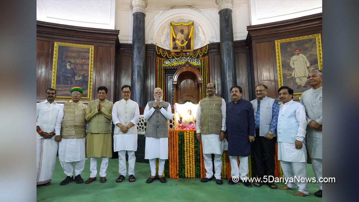Narendra Modi, Modi, BJP, Bharatiya Janata Party, Prime Minister of India, Prime Minister, Narendra Damodardas Modi, Om Birla, Piyush Goyal, Kiren Rijiju, Arjun Ram Meghwal, Mahatma Gandhi, Lal Bahadur Shastri