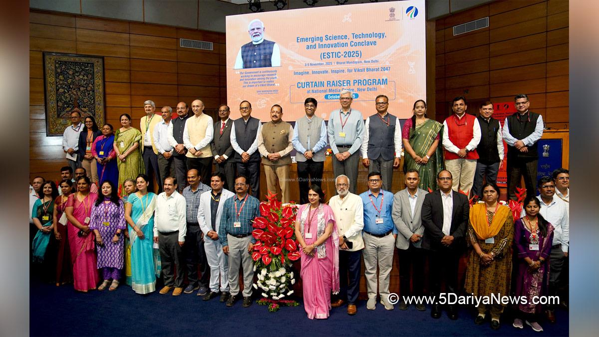 Dr Jitendra Singh, Bharatiya Janata Party, BJP, Union Minister of Earth Sciences, Emerging Science Technology and Innovation Conclave, ESTIC 2025
