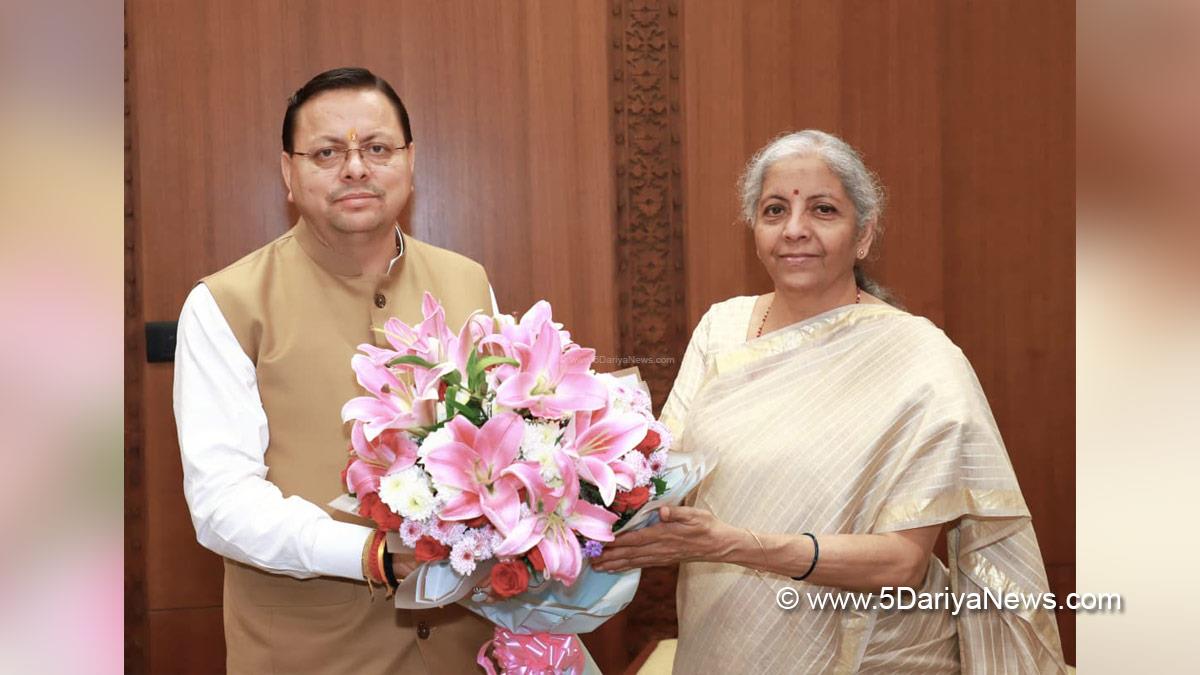 Pushkar Singh Dhami, Chief Minister of Uttarakhand, Bharatiya Janata Party, BJP, BJP Uttarakhand, Uttarakhand, Dehradun, Uttarakhand News, Dehradun News, Nirmala Sitharaman