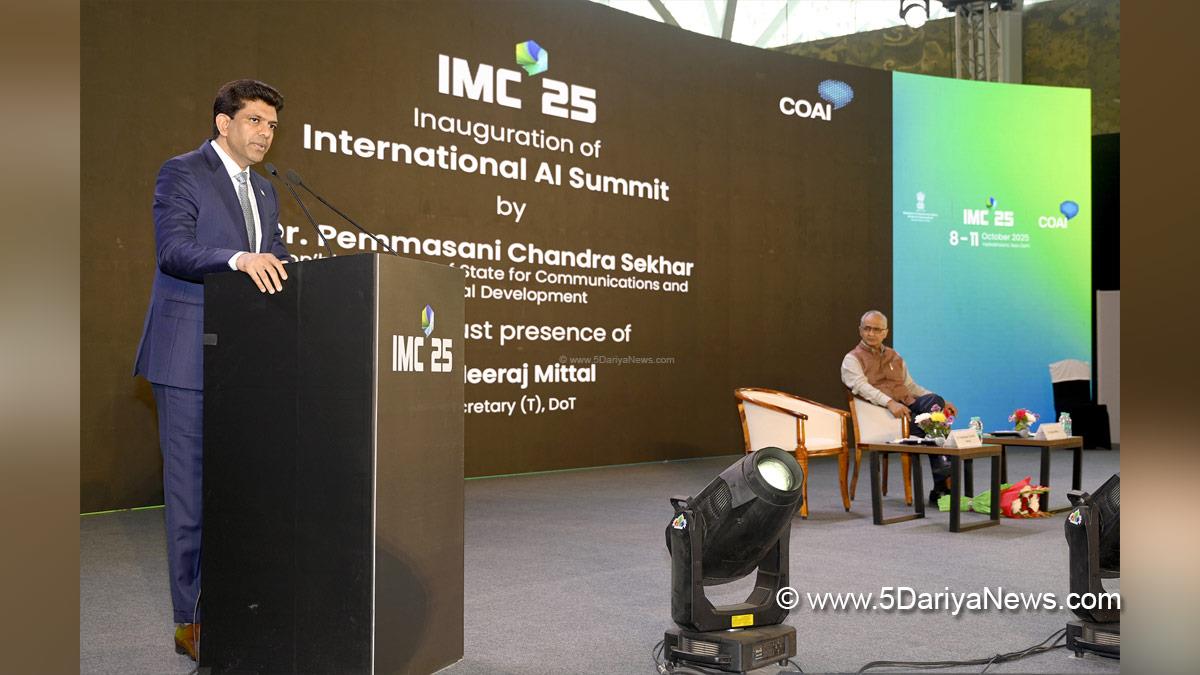 Dr Chandra Shekhar Pemmasani, Dr Pemmasani Chandra Sekhar, Chandra S Pemmasani, Bharatiya Janata Party, BJP, India Mobile Congress 2025