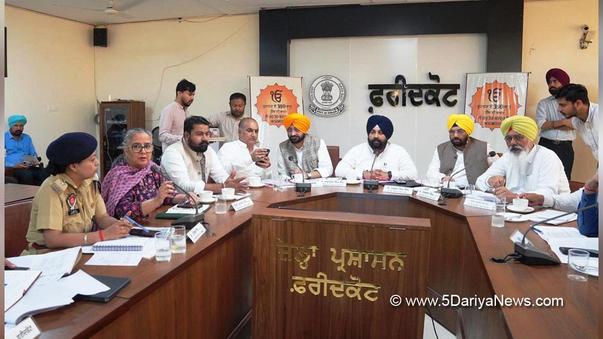 Harjot Singh Bains, AAP, Aam Aadmi Party, Aam Aadmi Party Punjab, AAP Punjab, Government of Punjab, Punjab Government, Harbhajan Singh ETO, Tarunpreet Singh Sond, Gurdit Singh Sekhon, Amolak Singh, PoonamDeep Kaur, DC Faridkot, Deputy Commissioner Faridkot, Faridkot