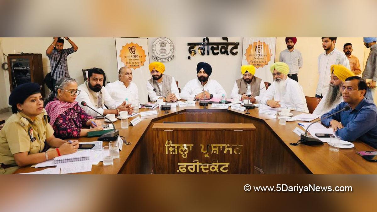 Harjot Singh Bains, AAP, Aam Aadmi Party, Aam Aadmi Party Punjab, AAP Punjab, Government of Punjab, Punjab Government, Harbhajan Singh ETO, Tarunpreet Singh Sond, Faridkot, Gurdit Singh Sekhon, PoonamDeep Kaur, DC Faridkot, Deputy Commissioner Faridkot