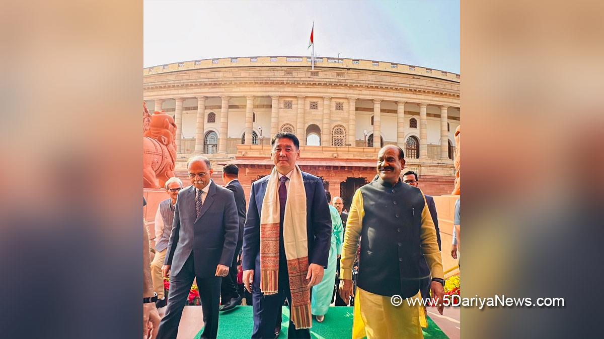 Om Birla, BJP, Bharatiya Janata Party, Lok Sabha Speaker, President of Mongolia, Khurelsukh Ukhnaa