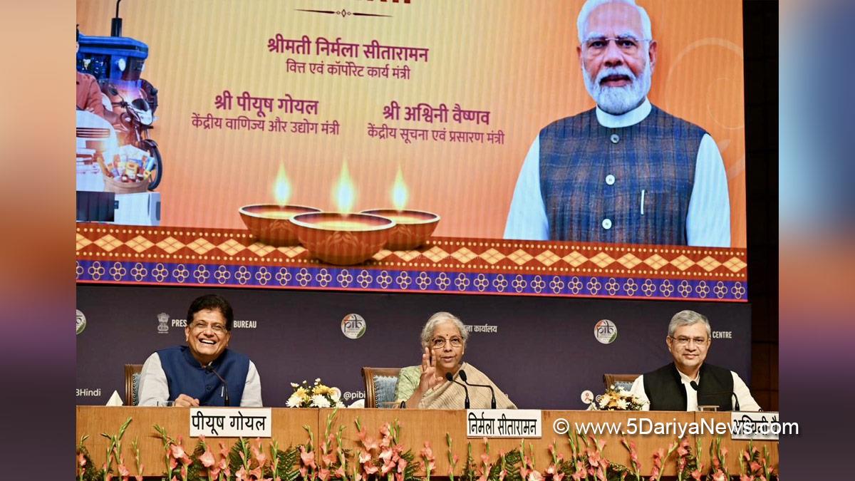 Nirmala Sitharaman, Union Minister for Finance and Corporate Affairs, BJP, Bharatiya Janata Party, Piyush Goyal, Ashwini Vaishnaw, GST Bachat Utsav