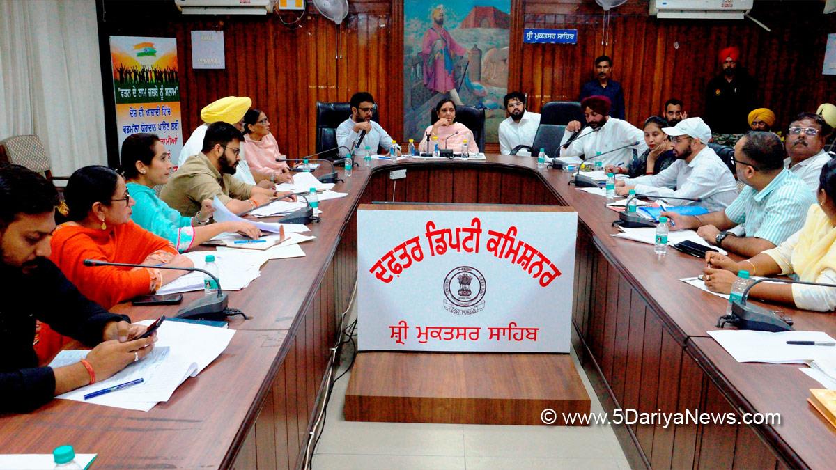 Dr Baljit Kaur, AAP, Aam Aadmi Party, Aam Aadmi Party Punjab, AAP Punjab, Government of Punjab, Punjab Government, Abhijit Kaplish, DC Sri Mukatsar Sahib, Sri Mukatsar Sahib, Deputy Commissioner Sri Mukatsar Sahib
