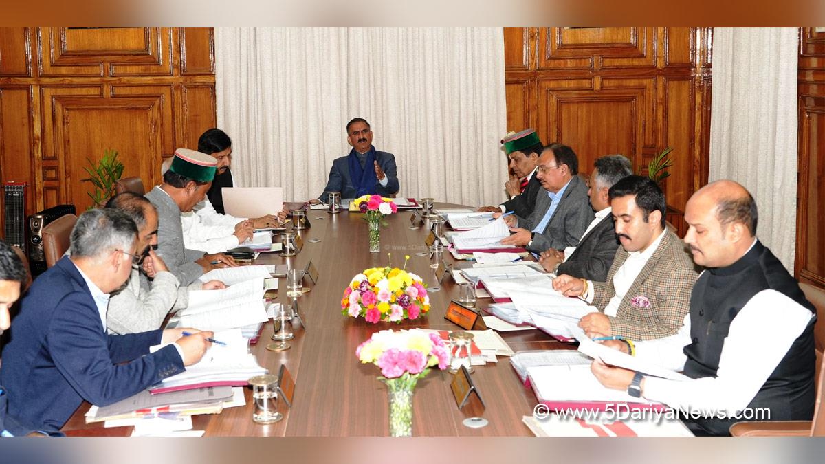 Sukhvinder Singh Sukhu, Thakur Sukhvinder Singh Sukhu, Himachal Pradesh, Himachal, Congress, Indian National Congress, Himachal Congress, Shimla, Chief Minister of Himachal Pradesh, Cabinet Decisions Himachal