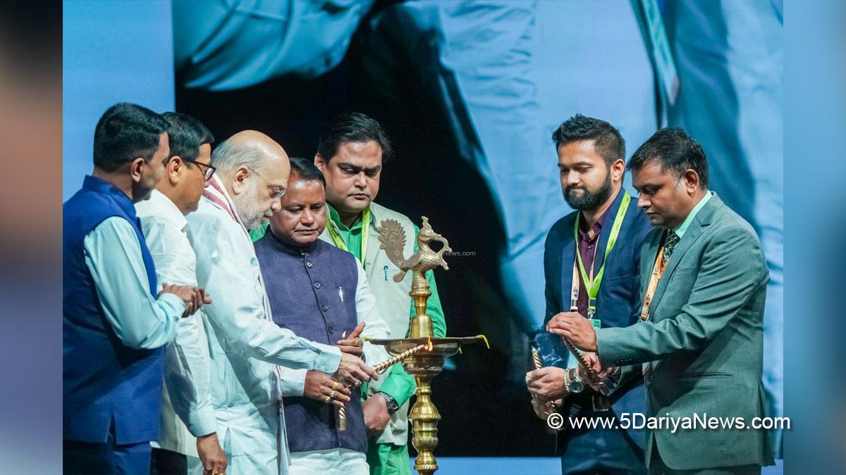 Amit Shah, Union Home Minister, BJP, Bharatiya Janata Party, Minister of Cooperation, Sarbananda Sonowal, Bhupendra Patel, Bhupendrabhai Rajnikantbhai Patel, Devendra Fadnavis, Mohan Charan Majhi, Pramod Sawant, Eknath Shinde, Shantanu Thakur, India Maritime Week 2025