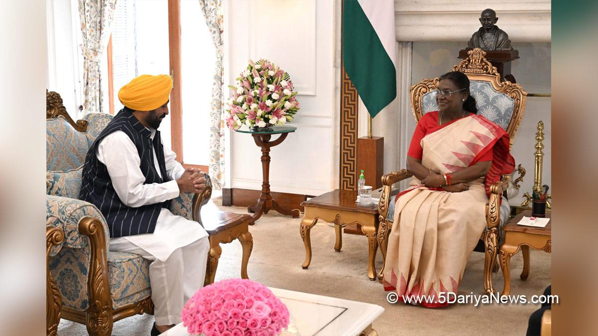 Bhagwant Mann, Bhagwant Singh Mann, AAP, Aam Aadmi Party, Aam Aadmi Party Punjab, AAP Punjab, Government of Punjab, Punjab Government, Punjab, Chief Minister Of Punjab, Droupadi Murmu