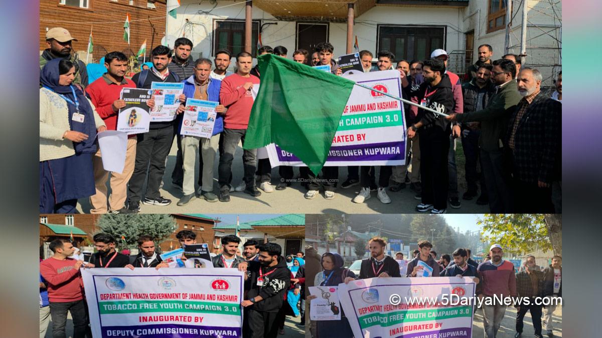 Shrikant Balasaheb Suse, Kupwara, Deputy Commissioner Kupwara, Kashmir, Jammu And Kashmir, Jammu, District Administration Kupwara, Tobacco Free Youth Campaign