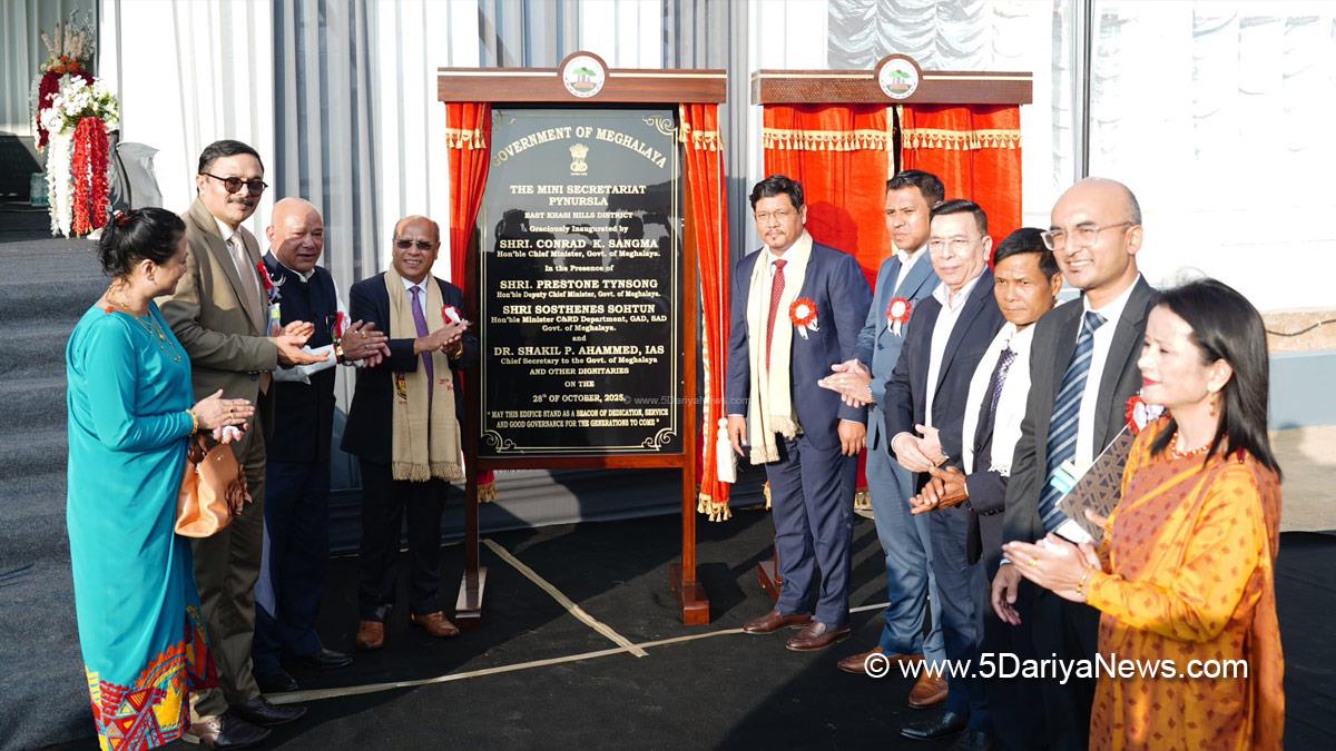 Conrad Kongkal Sangma, Conrad Sangma, Chief Minister of Meghalaya, Meghalaya, National Peoples Party