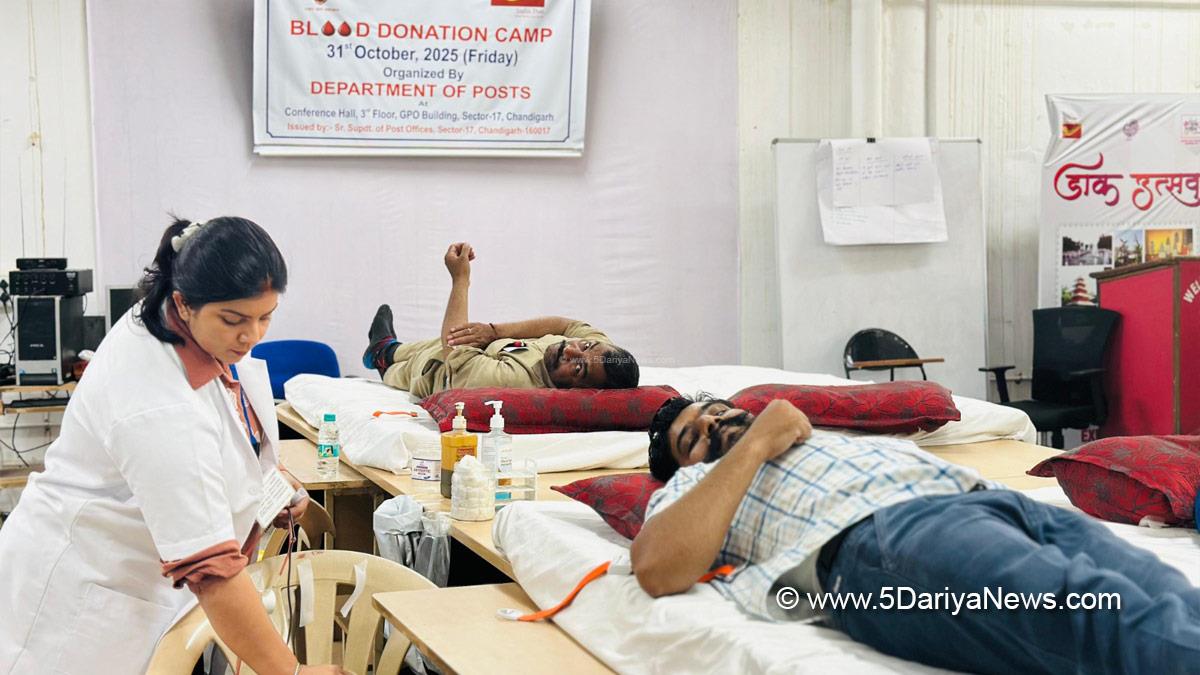 Chandigarh Postal Division and PGIMER Jointly Organize Successful Voluntary Blood Donation Camp