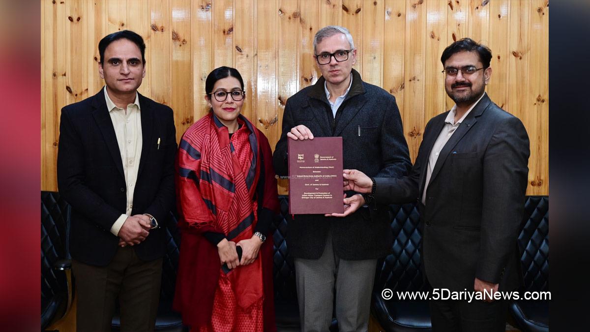 Omar Abdullah, Chief Minister of JK, Jammu and Kashmir National Conference, National Conference, Srinagar, Kashmir, Jammu And Kashmir, Jammu, Satish Sharma, Inland Waterways Authority of India, IWAI