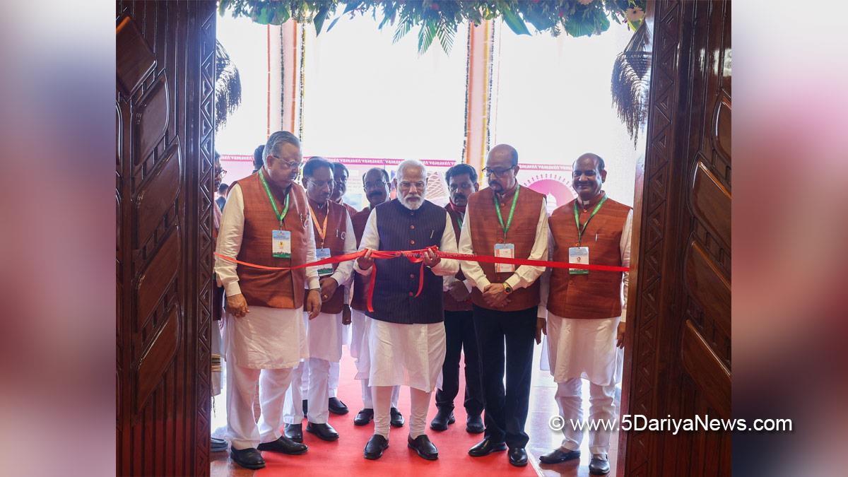 Narendra Modi, Modi, BJP, Bharatiya Janata Party, Prime Minister of India, Prime Minister, Narendra Damodardas Modi, Vishnu Deo Sai, Om Birla, Chhattisgarh Vidhansabha