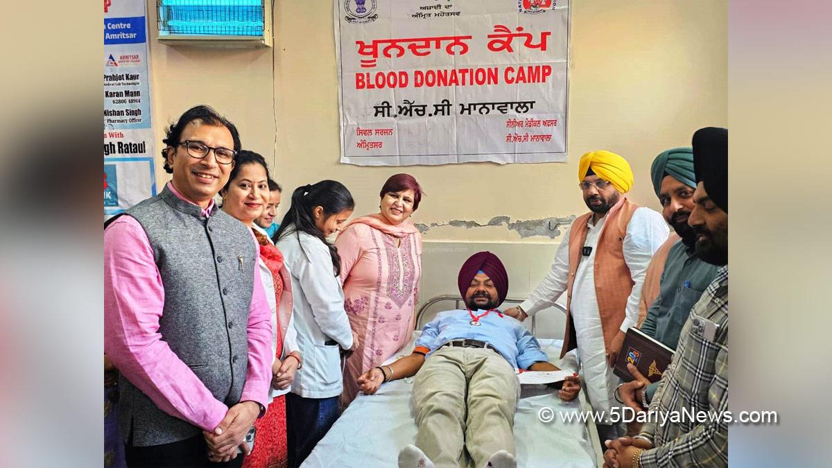 Harbhajan Singh ETO, AAP, Aam Aadmi Party, Aam Aadmi Party Punjab, AAP Punjab, Government of Punjab, Punjab Government, Blood Donation Camp