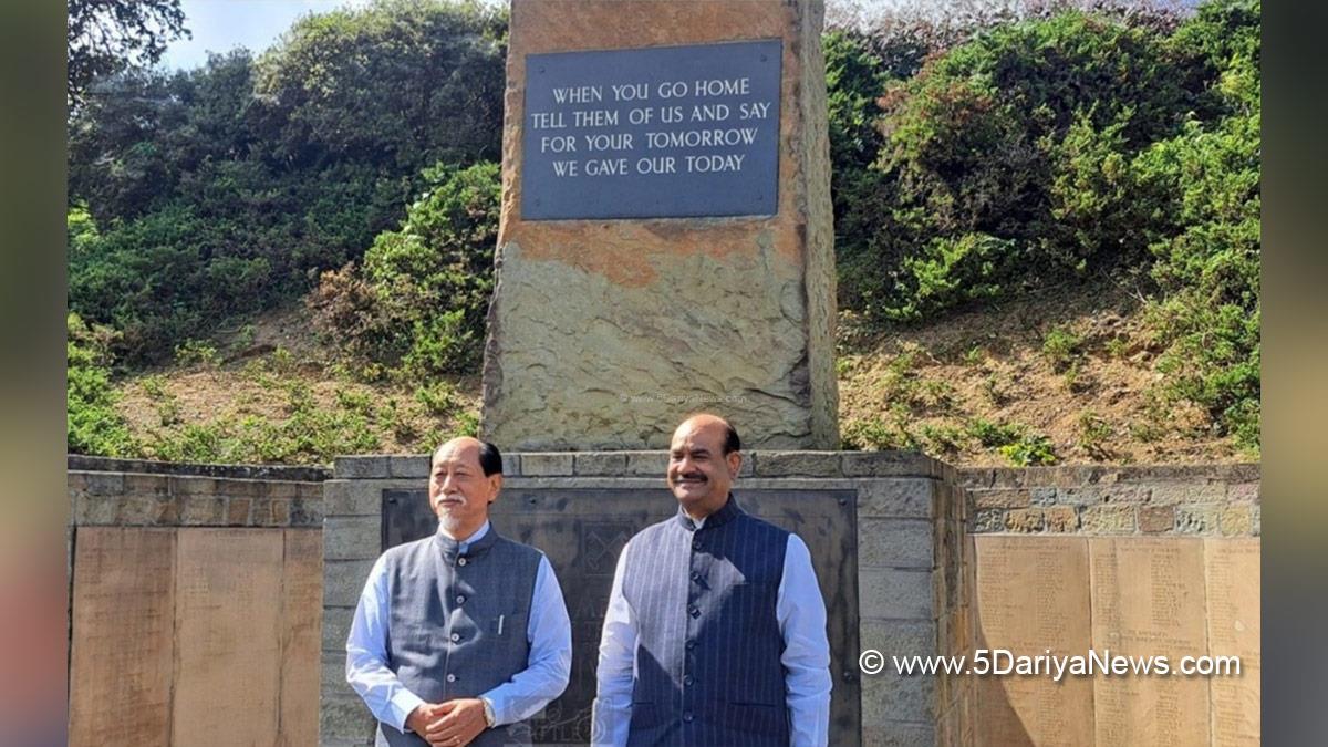 Om Birla, BJP, Bharatiya Janata Party, Lok Sabha Speaker, Neiphiu Rio, Chief Minister of Nagaland, Nagaland, Kohima, Nationalist Democratic Progressive Party