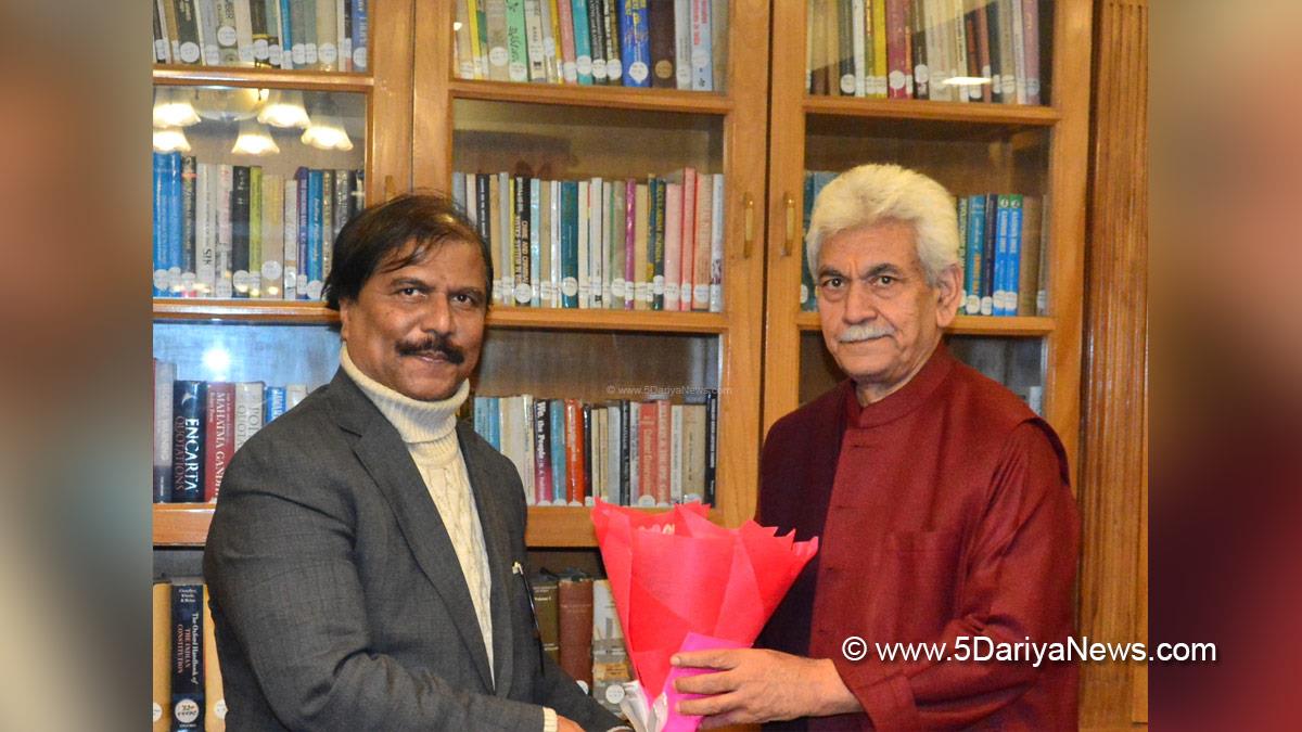 Manoj Sinha, Lieutenant Governor JK, Raj Bhavan, Jammu, Srinagar, Kashmir, Jammu And Kashmir, Prof A Ravindra Nath, Vice Chancellor, Central University of Kashmir