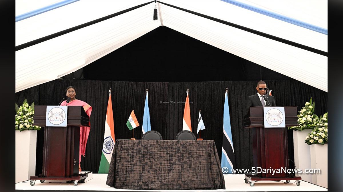 Droupadi Murmu, President of India, President, Indian President, Rashtrapati, Advocate Duma Gideon Boko, President of Botswana