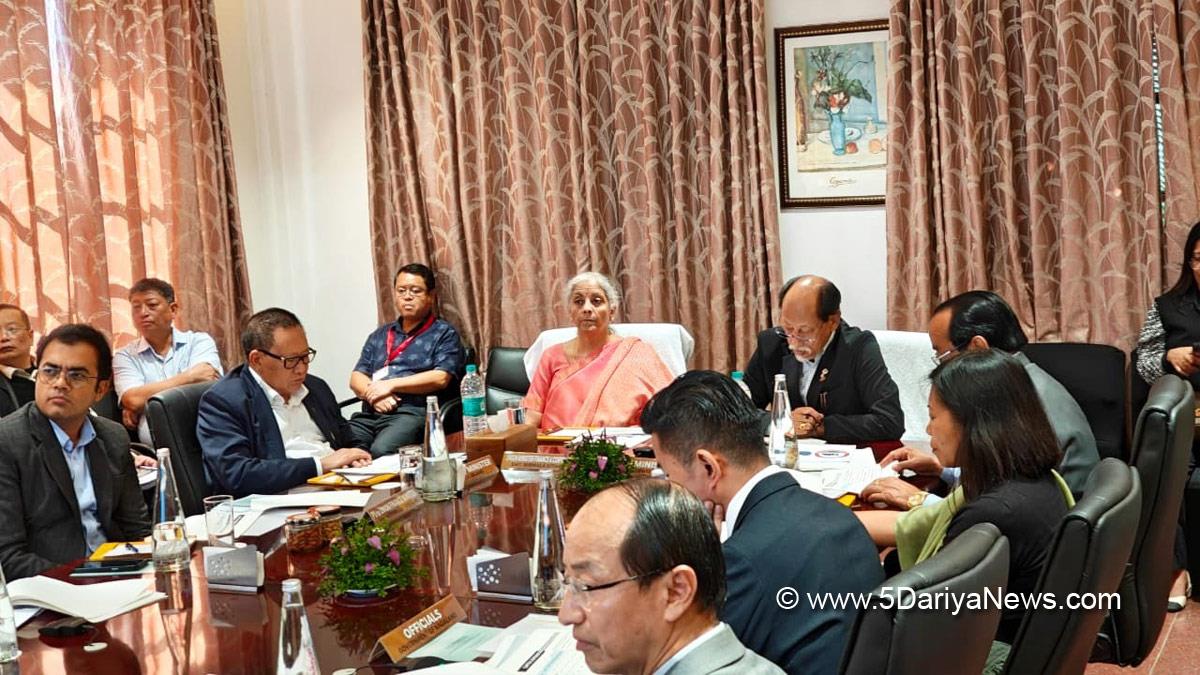 Nirmala Sitharaman, Union Minister for Finance and Corporate Affairs, BJP, Bharatiya Janata Party, Neiphiu Rio, Chief Minister of Nagaland, Nagaland, Kohima, Nationalist Democratic Progressive Party