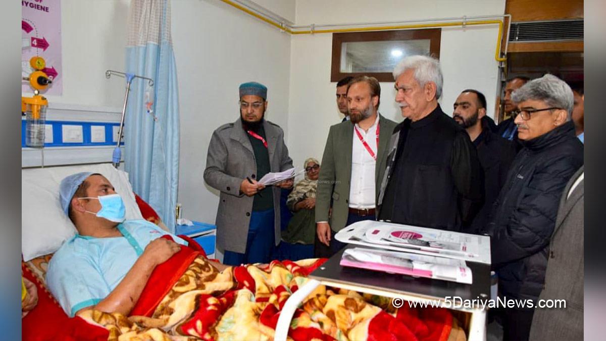 Manoj Sinha, Lieutenant Governor JK, Raj Bhavan, Jammu, Srinagar, Kashmir, Jammu And Kashmir, Nowgam Police Station, Nowgam Police Station Blast, SMHS Hospital, Ujala Hospital
