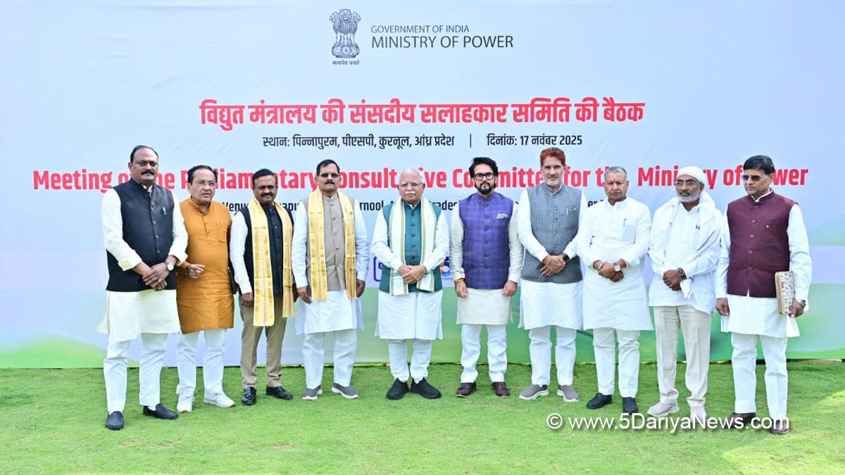 Manohar Lal Khattar, Union Minister of Power and Minister of Housing and Urban Affairs, Ministry of Power and Minister of Housing and Urban Affairs, BJP, Bharatiya Janata Party, Anurag Thakur, Anurag Singh Thakur
