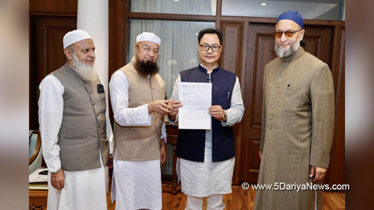 Kiren Rijiju, BJP, Bharatiya Janata Party, Union Minister of Parliamentary Affairs and Minority Affairs, Asaduddin Owaisi, All India Majlis e Ittehadul Muslimeen, AIMIM, Hyderabad, Telangana