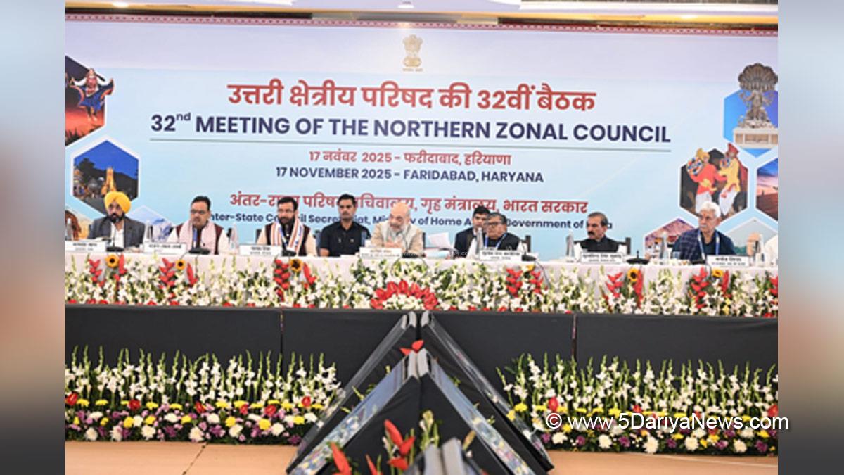 Amit Shah, Union Home Minister, BJP, Bharatiya Janata Party, Minister of Cooperation, Bhajan Lal Sharma, BhajanLal Sharma, Gulab Chand Kataria, Sukhvinder Singh Sukhu, Thakur Sukhvinder Singh Sukhu, Nayab Singh Saini, Bhagwant Mann, Bhagwant Singh Mann, Manoj Sinha, Northern Zonal Council, NZC