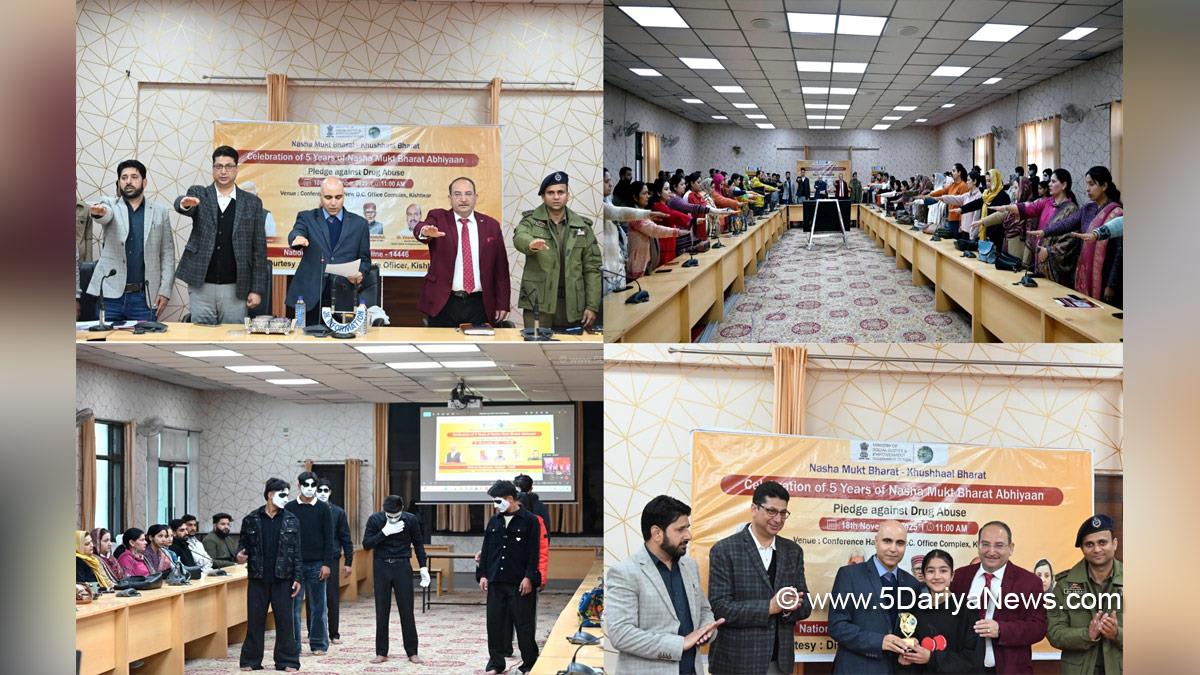 Pankaj Kumar Sharma, Kishtwar, DC Kishtwar, Deputy Commissioner Kishtwar, Kashmir, Jammu And Kashmir, Jammu, District Administration Kishtwar, Nasha Mukt Bharat Abhiyan, NMBA