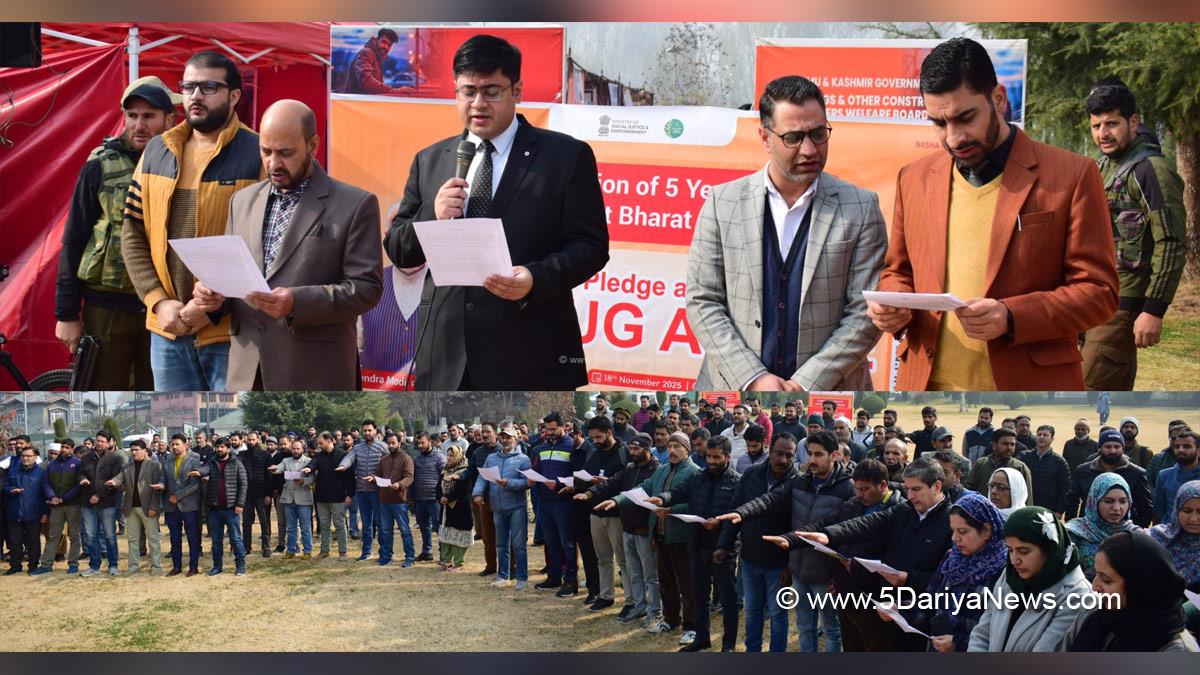 Jatin Kishore, Ganderbal, Deputy Commissioner Ganderbal, Kashmir, Jammu And Kashmir, Jammu, District Administration Ganderbal, Nasha Mukt Bharat Abhiyan, NMBA