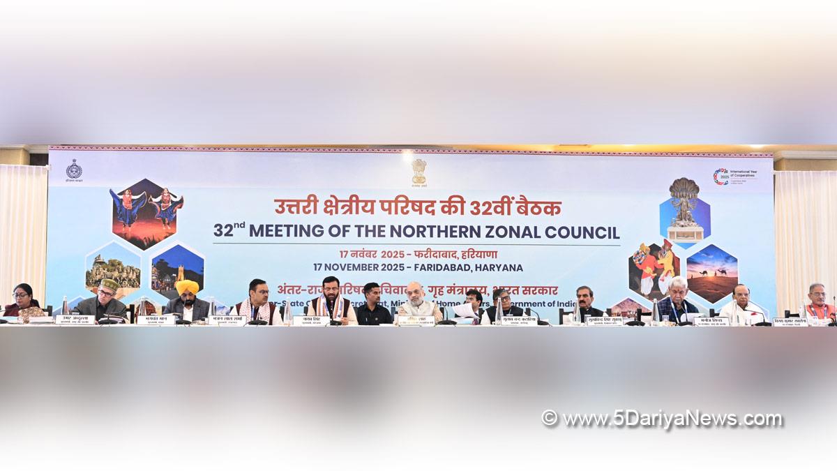 Nayab Singh Saini, Haryana, Bharatiya Janata Party, BJP, Haryana Chief Minister, Chief Minister of Haryana, Amit Shah, Union Home Minister, Minister of Cooperation, Bhajan Lal Sharma, BhajanLal Sharma, Gulab Chand Kataria, Nayab Singh Saini, Bhagwant Mann, Bhagwant Singh Mann, Manoj Sinha, Omar Abdullah, Rekha Gupta, Sukhvinder Singh Sukhu, Northern Zonal Council, NZC   