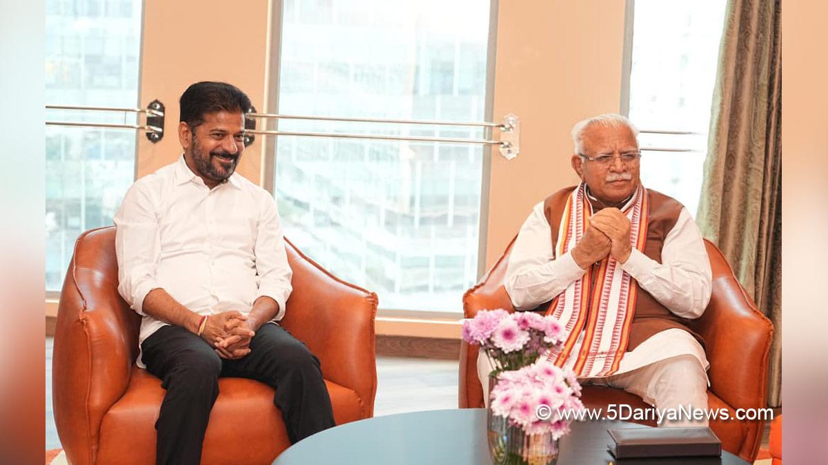 Manohar Lal Khattar, Union Minister of Power and Minister of Housing and Urban Affairs, Ministry of Power and Minister of Housing and Urban Affairs, BJP, Bharatiya Janata Party, A Revanth Reddy, Anumula Revanth Reddy, Revanth Reddy, Telangana, Chief Minister of Telangana, Indian National Congress, Congress, All India Congress Committee