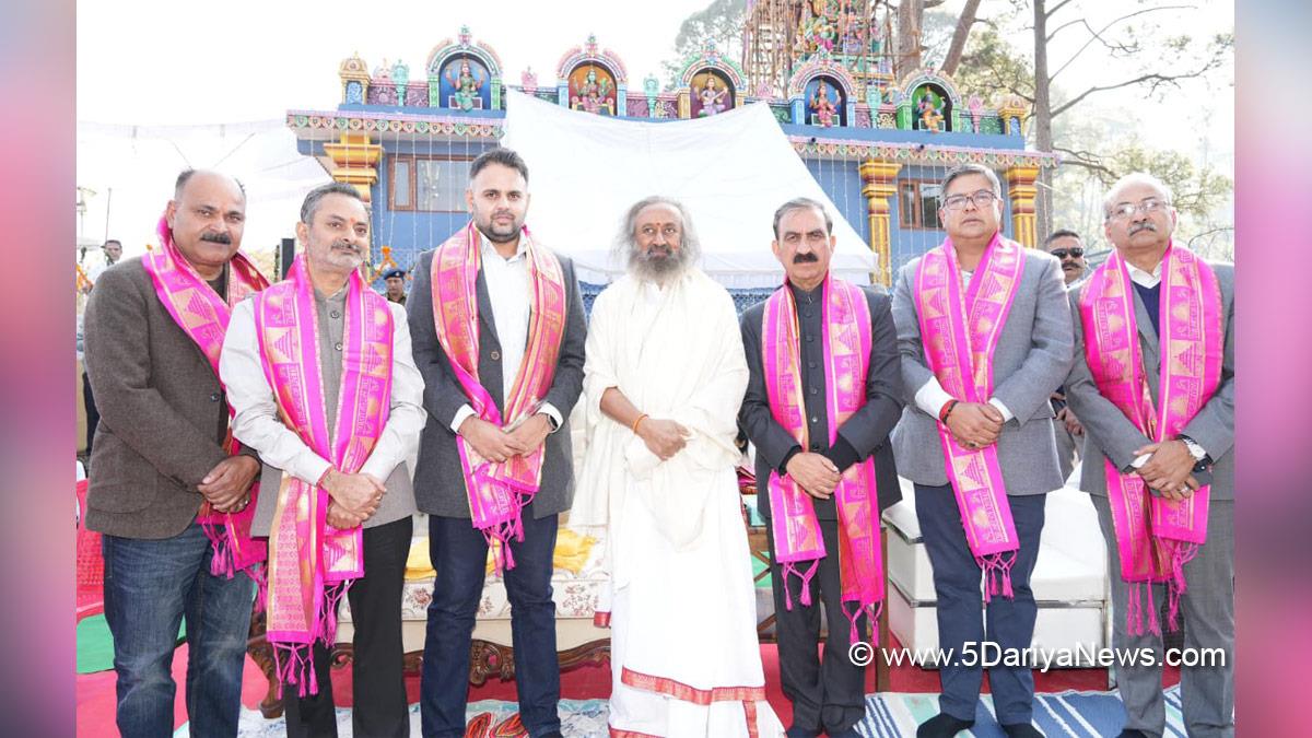 Sukhvinder Singh Sukhu, Thakur Sukhvinder Singh Sukhu, Himachal Pradesh, Himachal, Congress, Indian National Congress, Himachal Congress, Shimla, Chief Minister of Himachal Pradesh, Sri Sri Ravi Shankar