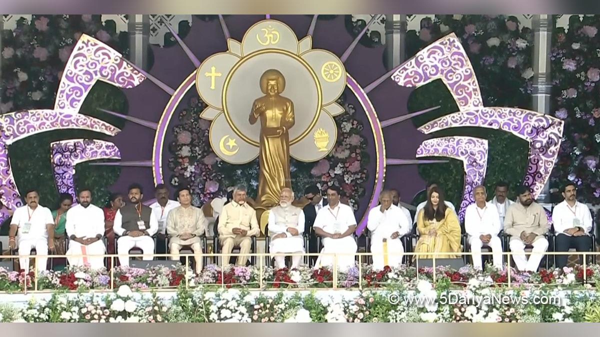 Narendra Modi, Modi, BJP, Bharatiya Janata Party, Prime Minister of India, Prime Minister, Narendra Damodardas Modi, Gangapuram Kishan Reddy, G Kishan Reddy, Kinjarapu Rammohan Naidu, Kinjarapu Ram Mohan Naidu, Ram Mohan Naidu, N Chandrababu Naidu, Nara Chandrababu Naidu, Vijayawada, Andhra Pradesh, Telugu Desam Party, TDP, Sachin Tendulkar, Aishwarya Rai Bachchan, Sri Sathya Sai Baba