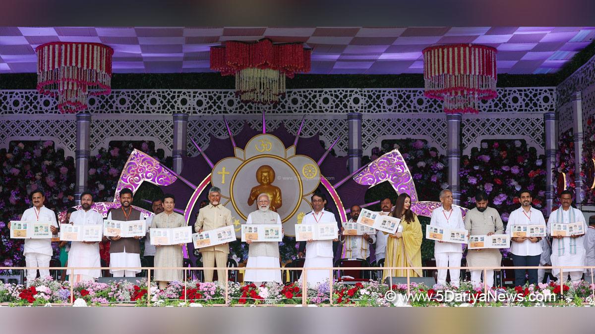 Narendra Modi, Modi, BJP, Bharatiya Janata Party, Prime Minister of India, Prime Minister, Narendra Damodardas Modi, Gangapuram Kishan Reddy, G Kishan Reddy, Kinjarapu Rammohan Naidu, Kinjarapu Ram Mohan Naidu, Ram Mohan Naidu, N Chandrababu Naidu, Nara Chandrababu Naidu, Vijayawada, Andhra Pradesh, Telugu Desam Party, TDP, Sachin Tendulkar, Aishwarya Rai Bachchan, Sri Sathya Sai Baba
