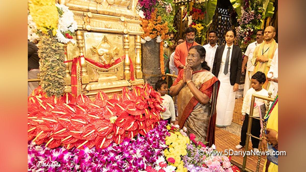 Droupadi Murmu, President of India, President, Indian President, Rashtrapati, Sri Venkateswara Temple