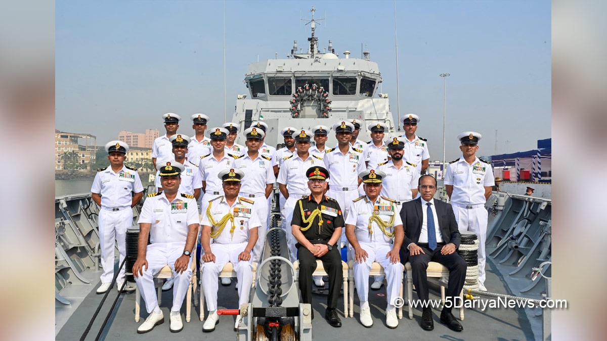 Military, Indian Navy, INS Mahe, Vice Admiral Krishna Swaminathan, General Upendra Dwivedi