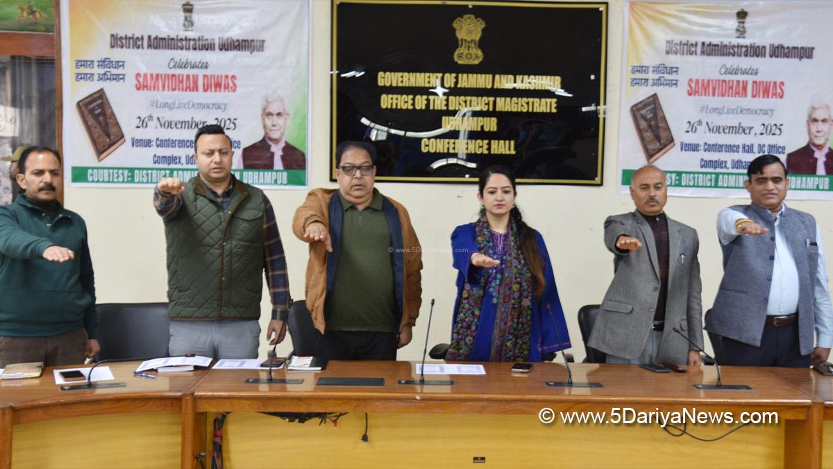 Saloni Rai, Udhampur, DC Udhampur, Deputy Commissioner Udhampur, Kashmir, Jammu And Kashmir, Jammu, District Administration Udhampur, Constitution Day