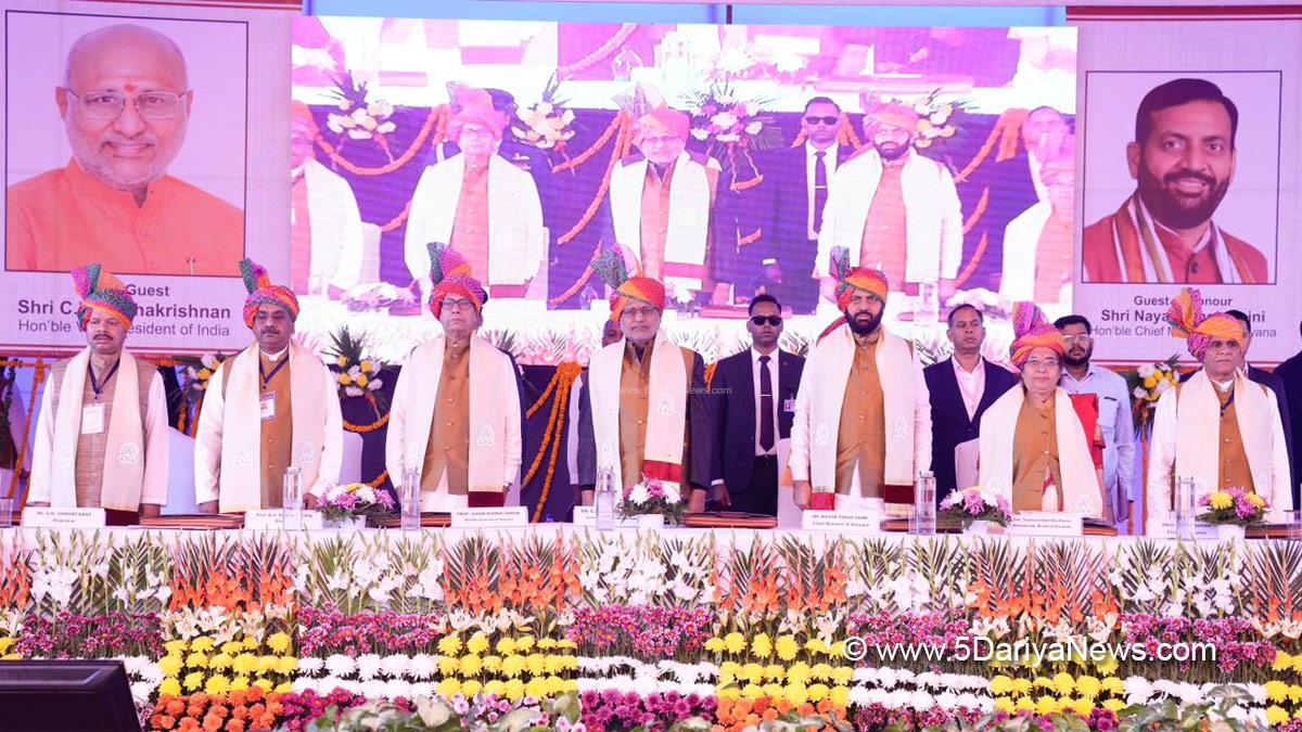 CP Radhakrishnan, Chandrapuram Ponnusami Radhakrishnan, Vice President of India, BJP, Bharatiya Janata Party, Nayab Singh Saini, Kurukshetra