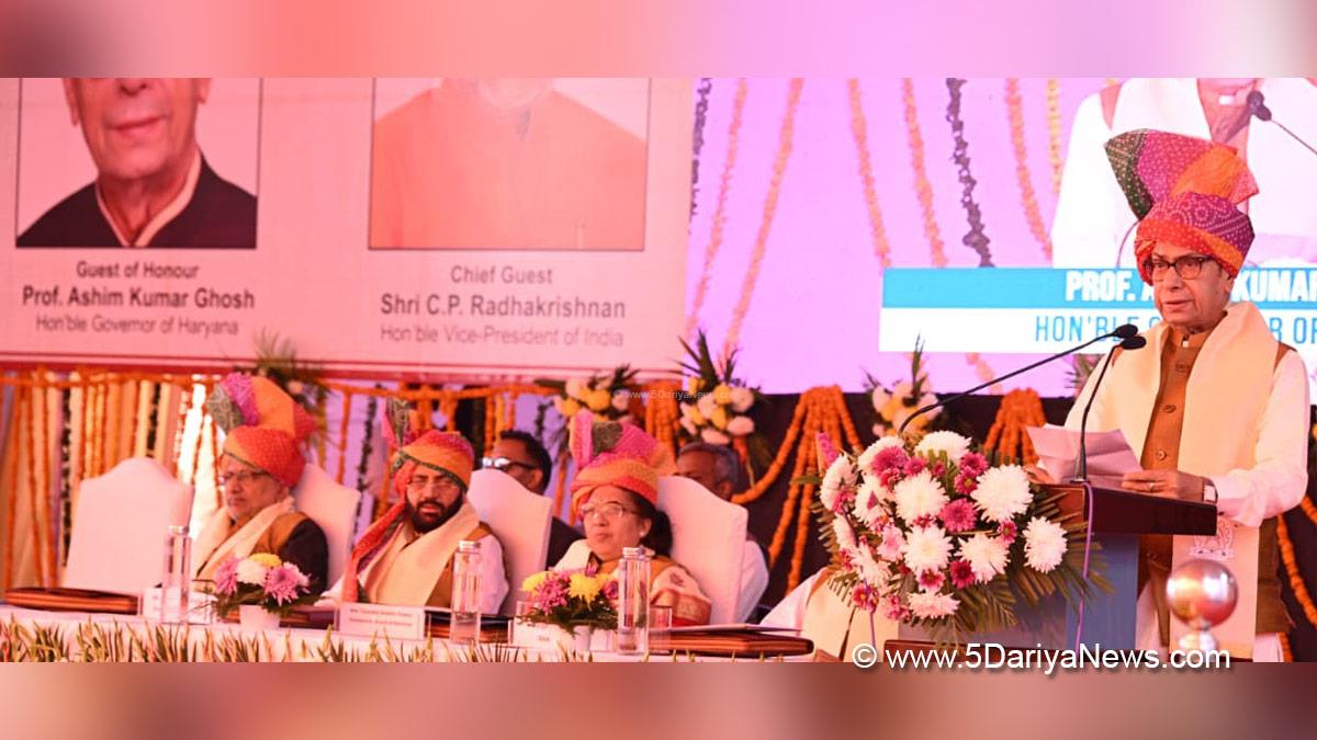 CP Radhakrishnan, Chandrapuram Ponnusami Radhakrishnan, Vice President of India, BJP, Bharatiya Janata Party, Nayab Singh Saini, Chief Minister of Haryana, BJP Haryana, Governor of Haryana, Prof Ashim Kumar Ghosh, National Institute of Technology Kurukshetra, NIT Kurukshetra  