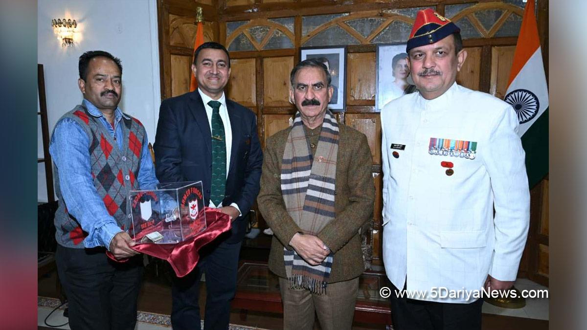 Sukhvinder Singh Sukhu, Thakur Sukhvinder Singh Sukhu, Himachal Pradesh, Himachal, Congress, Indian National Congress, Himachal Congress, Shimla, Chief Minister of Himachal Pradesh, Armed Forces Flag Day