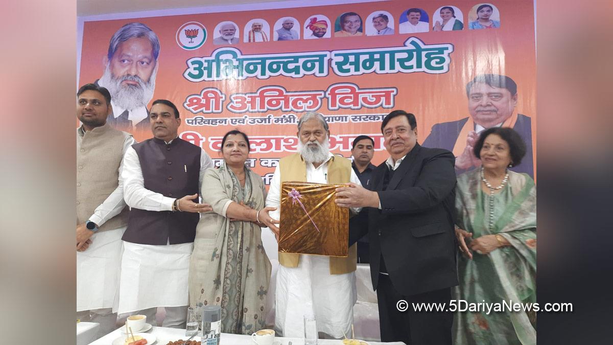 Anil Vij, Haryana, Ambala, Bharatiya Janata Party, BJP, BJP Haryana