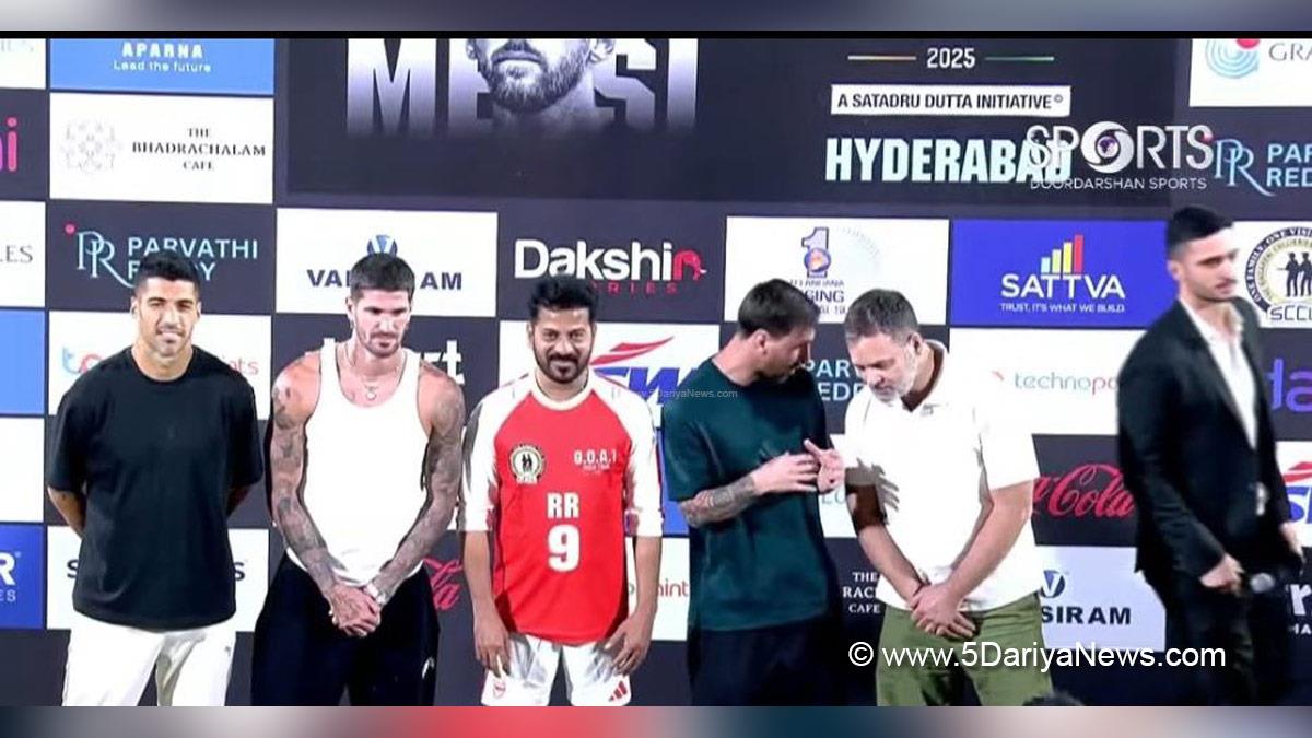 Rahul Gandhi, Indian National Congress, Congress, All India Congress Committee, Congress Working Committee, CWC, A Revanth Reddy, Anumula Revanth Reddy, Revanth Reddy, Telangana, Chief Minister of Telangana, Sports News, Football, Lionel Messi, GOAT Tour