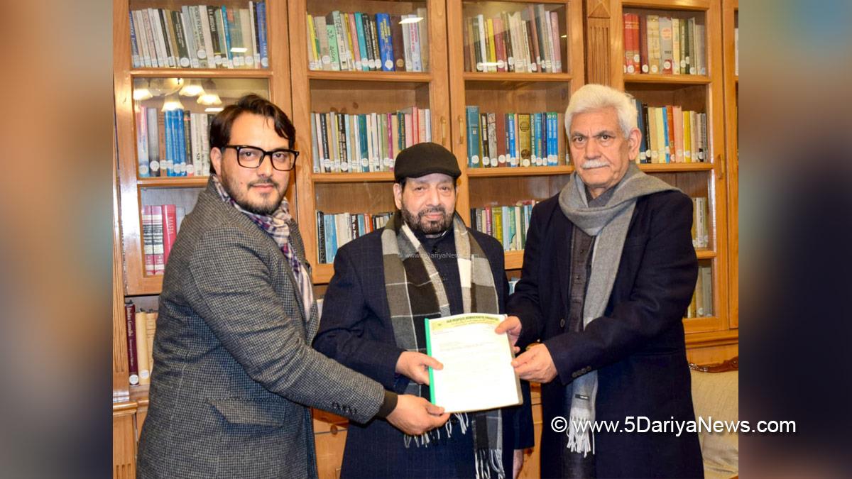Manoj Sinha, Lieutenant Governor JK, Raj Bhavan, Jammu, Srinagar, Kashmir, Jammu And Kashmir, Hakeem Mohammad Yaseen